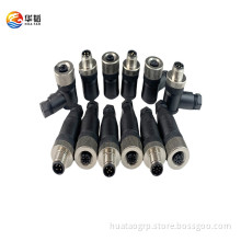 M12 A Code waterproof connector injection molded elbow